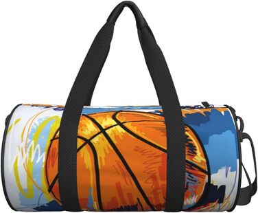 Дорожня сумка з малюнком стрекози, кругла, великої місткості, легка та міцна, чудовий подарунок для піших прогулянок, відпустки, ділових поїздок та іншого, баскетбольна, барвисте задоволення від малювання, універсальний розмір