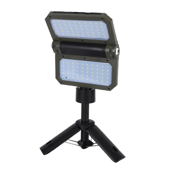 Ліхтар для кемпінгу, висока яскравість, складається з обох боків, сонячний світлодіодний ліхтар для намету зі 100 світловими чіпами, телескопічна ручка-штатив для походів на свіжому повітрі