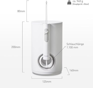 Іригатор порожнини рота Panasonic Ultra Sonic Stream EW1611W503 (електричний, міжзубна чистка, стаціонарний, вбудована зарядна станція, використання кабелю) білий (1 упаковка)