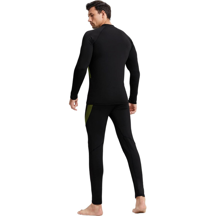 Чоловіча термобілизна CL Convallaria, функціональна білизна, лижна білизна, дихаюча флісова підкладка, комплект термобілизни, розмір L, чорний