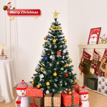 Реалістична штучна різдвяна ялинка зі сніговими верхівками 120 см RBFGYIOP