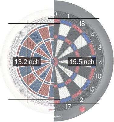 Дошка для розваг GranBoard 132, турнірні розміри, чорний, білий, червоний, зелений