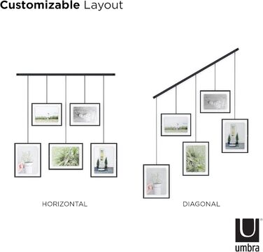 Гнучкий набір рамок для фотографій для горизонтального та діагонального монтажу, на 5 рамок, художні репродукції, фотографії, 10 x