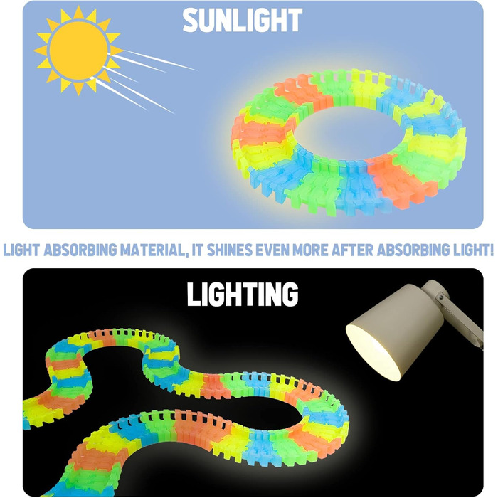 Іграшки від 3 років Автомобіль гоночний трек Машинка іграшка з 240 деталей світлого автомобіля гоночна траса 2 світяться машинки і