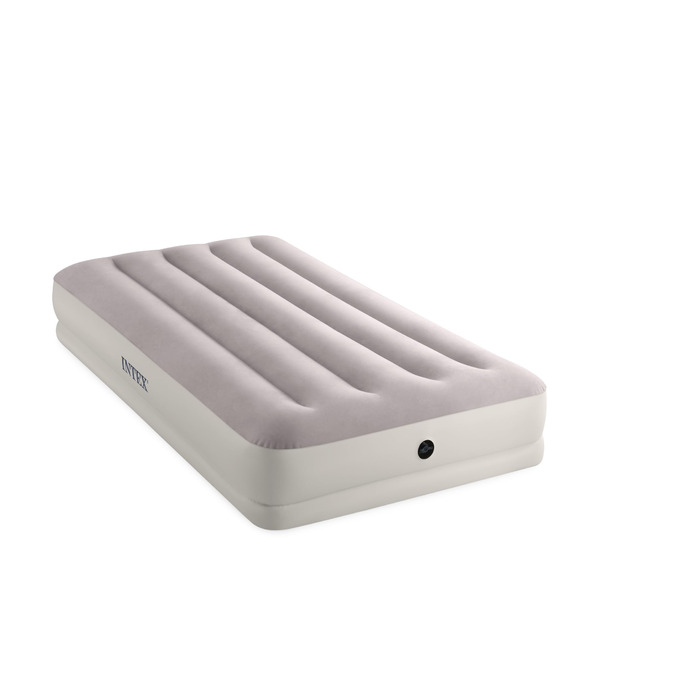 Надувний матрац Intex 64177E Dura-Beam Standard Prestige Mid-Rise Fiber-Tech розмір Twin повітряний насос Quickfill USB висота ліжка 30,5 см вантажопідйомність 136 кг, надувний матрац Twin