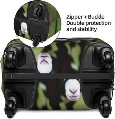 Чохол для валізи Ziegen, міцний захист, підходить для багажу розміром 45.7-81.3 см, малий, Чорний