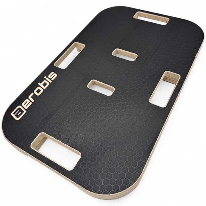 Базова дошка aerobis Дерев&39яна тренувальна платформа для силових тренувань Нековзка фітнес-дошка з гумовими ніжками Сумісність з еспандерами Power Band та Powrlink 570x350 мм Міцна та стійка