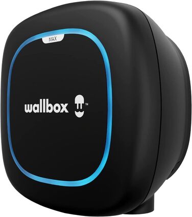 Зарядний пристрій для електромобілів (7,4 кВт, тип 2, Wi-Fi, Bluetooth, OCPP, внутрішній/зовнішній, 7м, проста установка), чорний