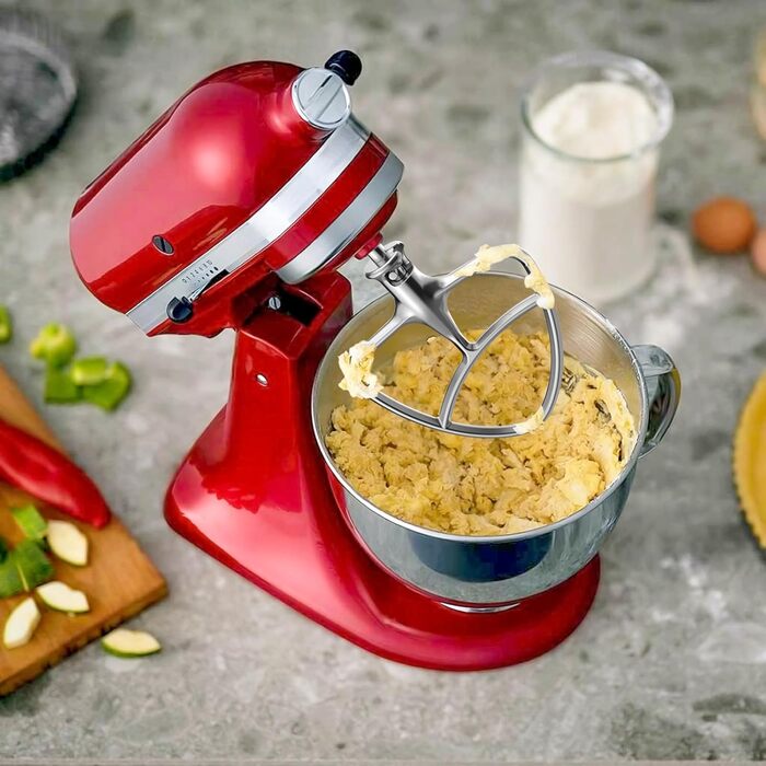 Плоска мішалка GVODE з нержавіючої сталі для кухонних комбайнів KitchenAid з нахиленою головкою двигуна, запасні частини для міксерів KitchenAid на 4.5-5 літрів, можна мити в посудомийній машині