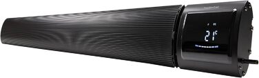 Темний радіатор Heidenfeld DH700 3-СВІТЛОВИЙ ДИСПЛЕЙ - Керування за допомогою застосунку - 3200 Вт - Інфрачервоний обігрівач - Радіаційний обігрівач - Опалення - Обігрівач для патіо - Темний радіаційний обігрівач площею до 20 м (чорний)