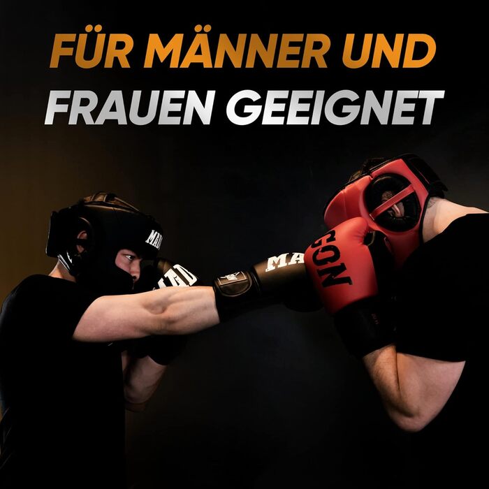 Преміум захист голови, боксерський шолом з ідеальною видимістю та максимальним захистом, захист обличчя для бойових мистецтв, MMA, боксу, кікбоксингу та спарингу, розмір S/M, чорний/чорний