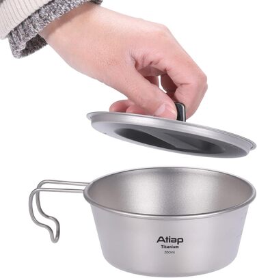 Чаша Sierra Cup Bowl, горщик, титанова чаша, посуд, 350 мл, 520 мл, для активного відпочинку, кемпінгу, походів, пікніка, барбекю (350 мл) 0,4 літра