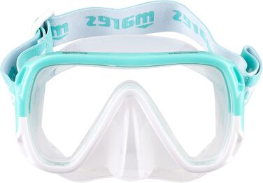 Набір для сноркелінгу для дорослих, силіконова маска з однією лінзою, ергономічна трубка з силіконовим мундштуком, м&39ятний колір