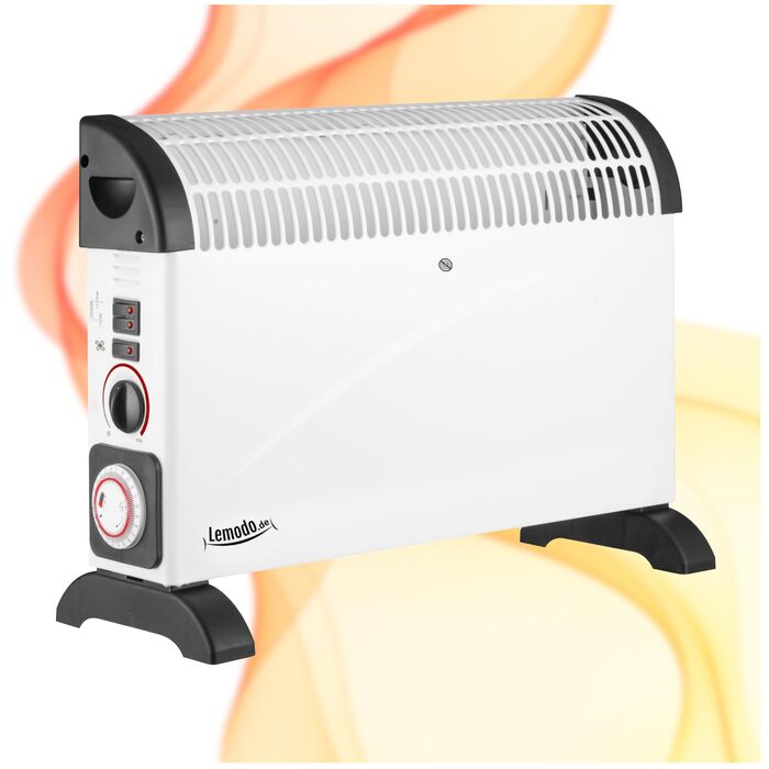 Електричний обігрівач LEMODO 2000 Вт Портативний конвекторний обігрівач з 3 рівнями потужності (750 Вт/1250 Вт/2000 Вт) Енергозберігаючий електричний обігрівач Безгазовий та безмасляний опалювальний пристрій Портативний електричний радіатор з таймером та 