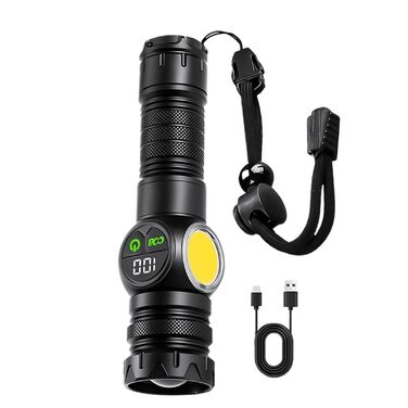 Міцний ліхтарик, багатофункціональний ручний ліхтарик, 4,2 x 17,6 см, міцний, ліхтарик на батарейках із ремінцем на зап&39ястя, аксесуар для роботи на свіжому повітрі, для походів, кемпінгу, полювання