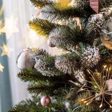 Штучна ялинка зі срібними кульками та інеєм 180 см KADAX