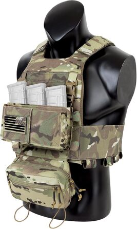 Низькопрофільний страйкбольний жилет регульований MOLLE Plate Carrier Грудний протектор