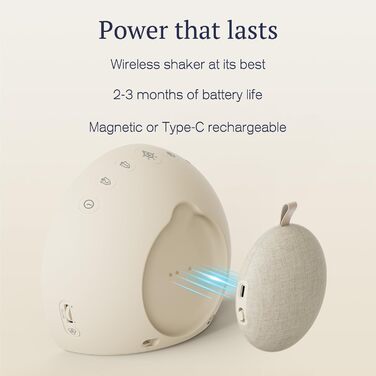 Надгучний будильник з бездротовою вібрацією, світлом та вібрацією для тих, хто глибоко спить, та підлітків, 9-кольоровий нічник, подвійний будильник, 8 звуків будильника, регулювання яскравості від 0 до 100, цифровий будильник для дітей