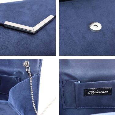 Жіночий клатч Milisente із замшевої вечірньої сумки, маленька сумка через плече, замшевий синій