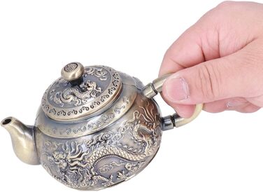 Марокканський вінтажний чайний сервіз, розкішна рельєфна чайничка для декору столу, подарунок, вишуканий металевий посуд для подарунків, прикраса столу
