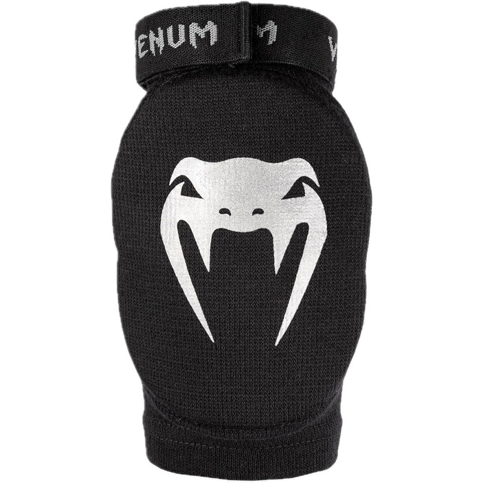 Чоловічі контактні налокітники Venum, захисні налокітники, розмір L, чорні/сріблясті