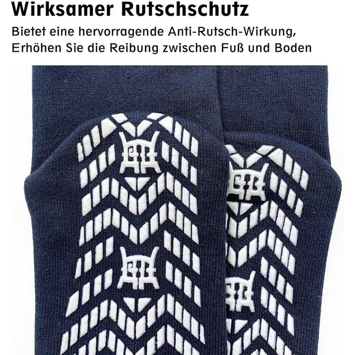 Шкарпетки PUTUO ABS з нековзним покриттям для чоловіків чоловічі шкарпетки з нековзним покриттям та ручками, бавовняні спортивні шкарпетки, 4 пари, розміри 43-46, чорні - 4 пари
