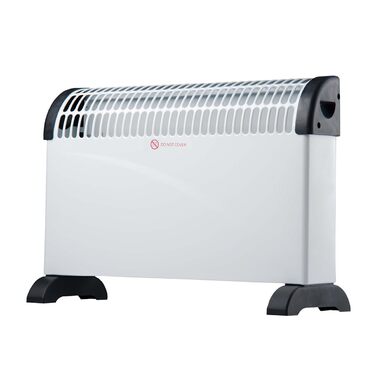 Електричний конвекційний обігрівач alpina CHYO2 електричний радіатор потужністю 2000 Вт з регульованим термостатом та функцією турбо для приміщень площею до 15 м білий