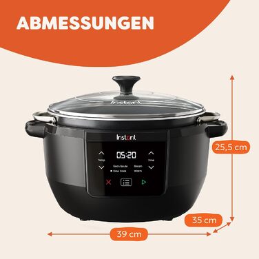 Мультиварка-слоукукер Instant Pot Superior 7,1 л, режими повільного приготування, обсмажування, приготування на парі та підігріву, чаша з антипригарним покриттям