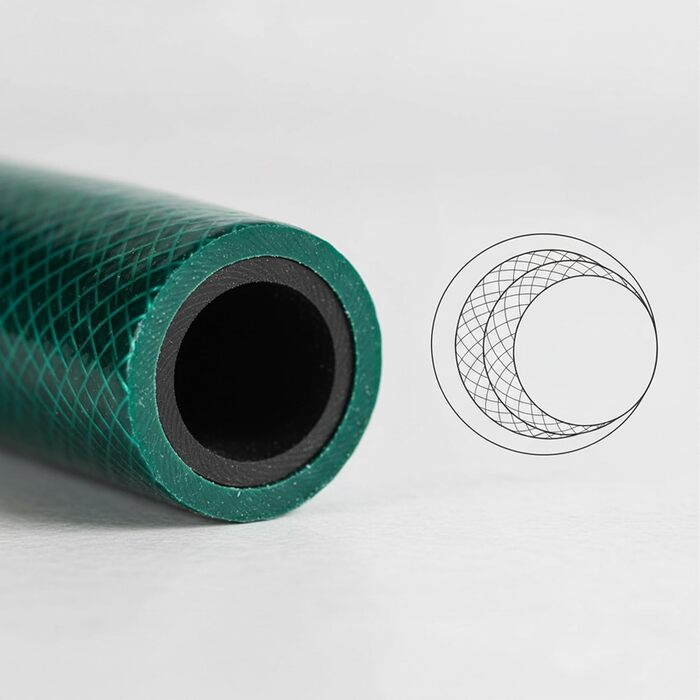 Шланг садовий Relaxdays, 70 метрів, 3/4 дюйма, 3-шаровий, стійкий до перегинів, УФ-стійкий, для поливу саду, зелений