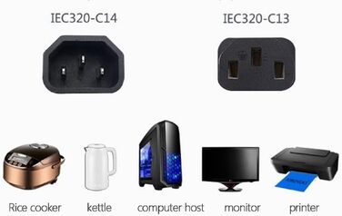 Ми Топ ДБЖ ДБЖ Сервер C14 до 3 x C13 Y типу Розділений чайник Свинець IEC320 Подовжувач живлення для побутової техніки ПК Комп'ютерний монітор Сценічні світильники