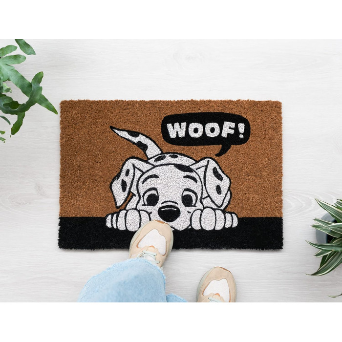 Килимок для дверей Grupo Erik Coconut Mat Disney 101 Dalmatians - Килимок для бруду 40x60 см - Забавний килимок для дверей - Килимок для дверей для дому Disney Подарунки 101 Dalmatians