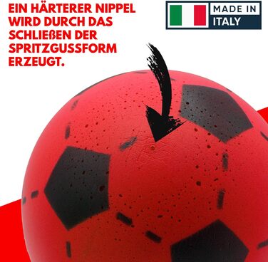 М&39який м&39яч Kyto 3X, 12 або 20 см, жовтий, червоний, синій, пінопластовий м&39яч, дитячий м&39який футбольний м&39яч, 20 см, червоний
