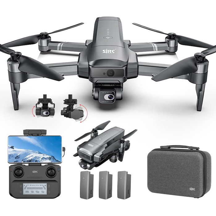 Дрон X-Verse SJRC F22 S2 4K PRO з камерами 4K, дистанційним керуванням 6 км, уникненням перешкод, 2-осьовим підвісом EIS повторюва