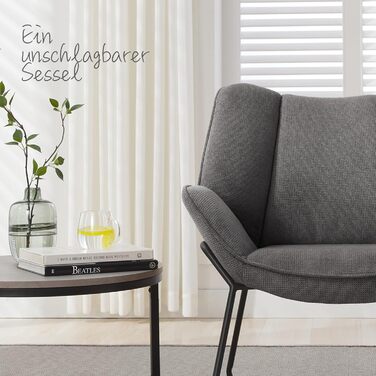 Сучасне крісло-гойдалка, реклайнер, диван-гойдалка з подушками, крісло для читання, балконний диван, пелюсткоподібний з підлокітниками, невеликий диванчик, крісло-косметика, ергономічне крісло, 72 x 67 x 80 см (сірий)