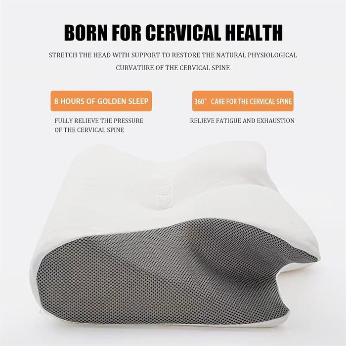 Подушка Seladi Airflow Pro - подушка для терапії шиї при апное сну (сіра)