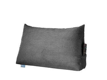 Вельветова подушка для ліжка XDREAM, клиноподібна подушка для ліжка та дивана темно-сірого кольору Стабільна для розмірів подушка для спини та попереку з бічною кишенею Чохол, який можна прати Сертифіковано Oeko-Tex 70 x 40 x 20 см темно-сірого кольору / 