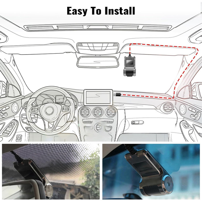Автомобільний відеореєстратор CAMECHO Mini для автомобільного радіо для Android, USB DashCam Car з автомобільною камерою 170 з шир