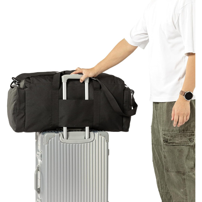 Суперякісна велика дорожня сумка об&39ємом 65 літрів, вантажна сумка з осіннім верхом для спортивного спорядження, лижного спорядження та обладнання, міцна та довговічна (чорна)