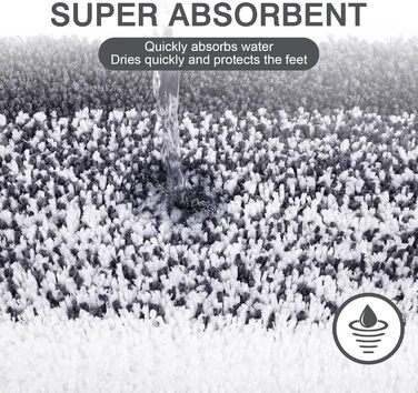 М&39які великі килимки для ванної 80 x 120 см, килимок для ванної, нековзний, водопоглинаючий килимок для душу та ванни, можна прати в пральній машині, темно-сірий 80 x 120 см