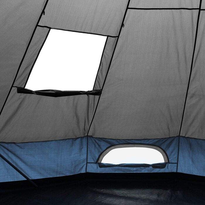 Ваш GEAR Намет Ravello - намет Tipi у 2 розмірах для 4-8 осіб, сімейний намет діаметром 400 см або 500 см, кемпінговий намет з водяним стовпом 5000 мм, захистом від UV 50, вшитим підлоговим покриттям, захистом від комах. Ravello 400 Ø 4 x 2,5 м 4 - 6 осіб