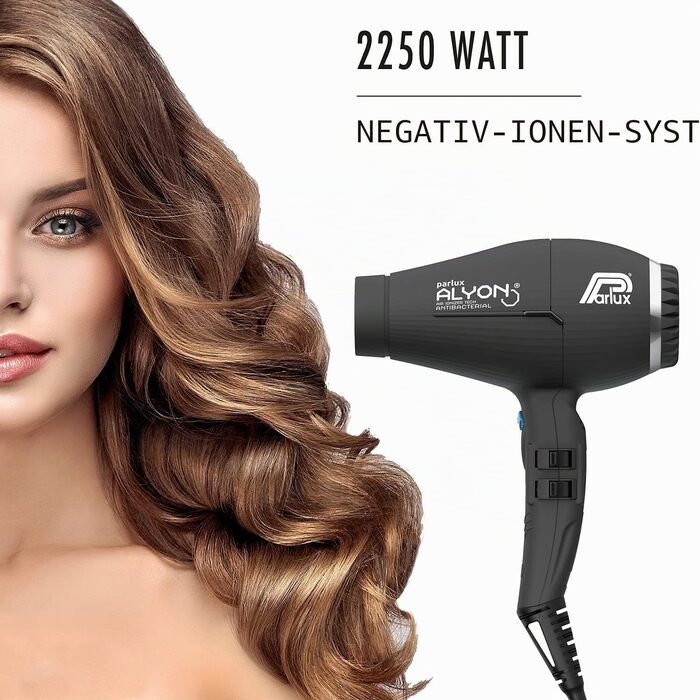 Фен Parlux Alyon Ionic, чорний