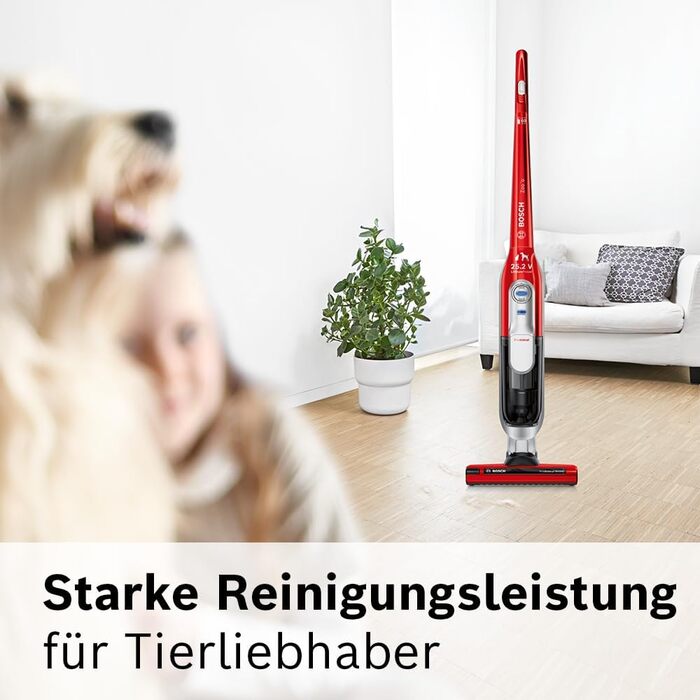 Акумуляторний пилосос Bosch Athlet Zoo'o BCH6ZOOO, пилосос для домашніх тварин, без мішка, ідеально підходить для прибирання шерст