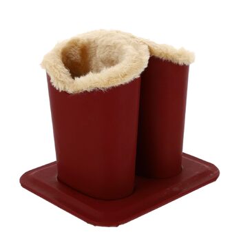 Тримач для окулярів Luxshiny Double з гладкого матеріалу з плюшевою підкладкою, для зберігання сонцезахисних окулярів та окулярів, прикраса для столу та тумбочки біля ліжка