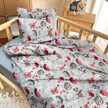 Комплекти постільної білизни mundolindo для хлопчиків та дівчаток, 100 бавовна, милий підодіяльник, лісові тварини, мила постільна