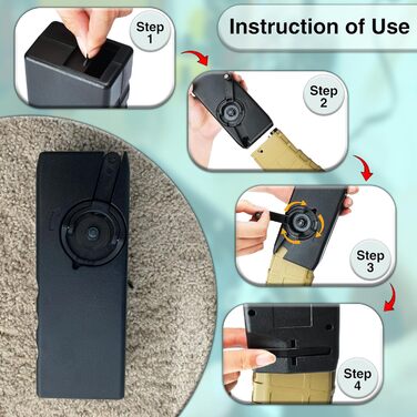 Швидкісний зарядний пристрій ARSUK для BB-кульок – тактичний для страйкболу, пейнтболу, Airsoft, 155 набоїв, чорний