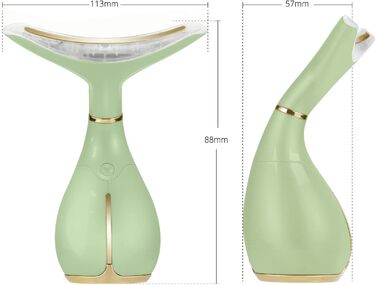 Електричний масажер для обличчя Ms.W для підтяжки обличчя, ультразвуковий масажер для обличчя проти зморшок для дому, ультразвуковий масаж обличчя, 3 режими масажу обличчя проти зморшок 1 зелений та золотий