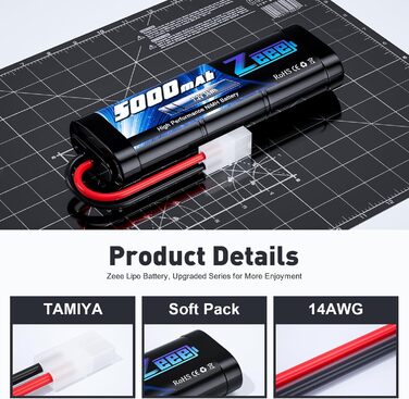 Акумулятор 7,2V 5000mAh RC Автомобіль RC Вантажівка HPI Losi Kyosho Хобі для RC Автомобілі Літак Вертоліт Човен (2 Пакети)