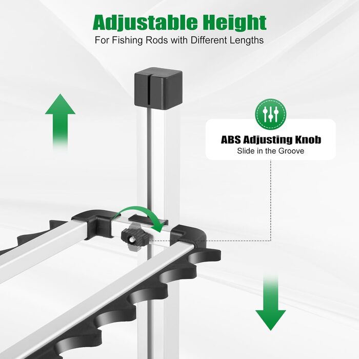 Підставки для вудки з алюмінієвого сплаву Портативна підставка для вудки з алюмінієвого сплаву Підставка для вудки 72 см 32,5 см 72 см, 24