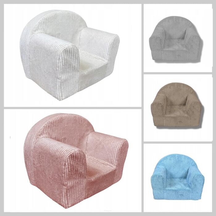 Міні-крісло для дітей з вельвету - 40x33x39 см - Дитяче крісло та диван - М&39яке та безпечне - Сертифіковано Oeko-Tex, Світло-зелене