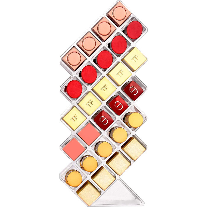 Органайзер для губної помади JessLab, акриловий тримач для губної помади, вежа для блисків для губ, прозорий органайзер для косметики та макіяжу для туалетного столика у ванній кімнаті, 28 відділень, прозорий 28 відділень